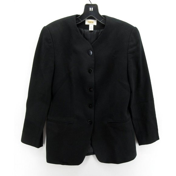 VINTAGE Talbots Jacket 4P Petites Wool Blazer Coat Career Formal - Picture 1 of 12